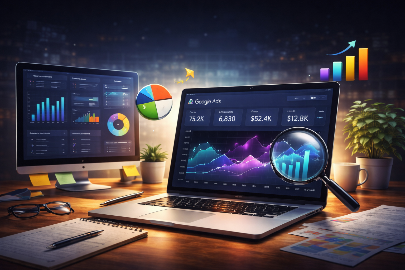 Analytics growth dashboard visual