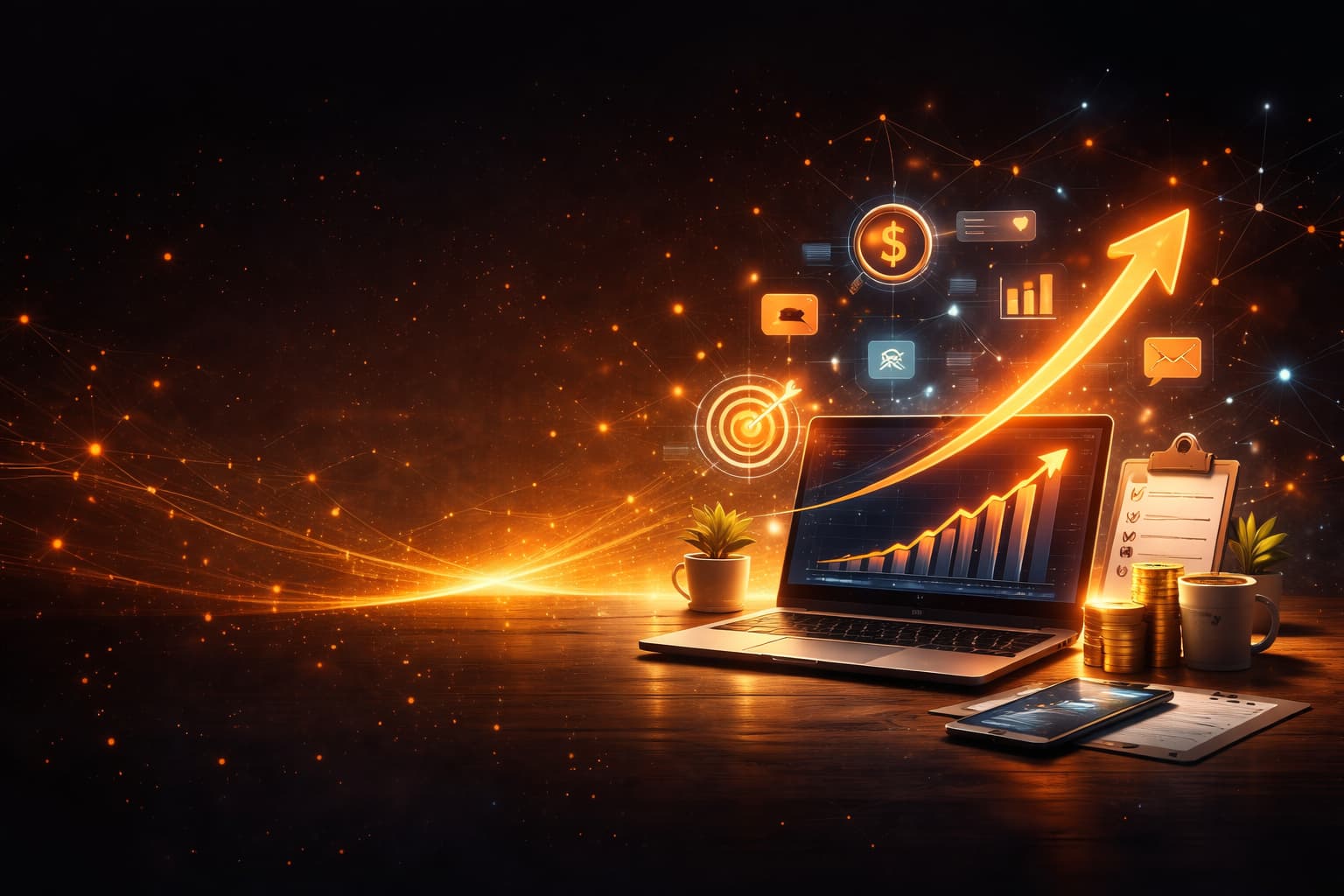 Business growth and digital strategy visual